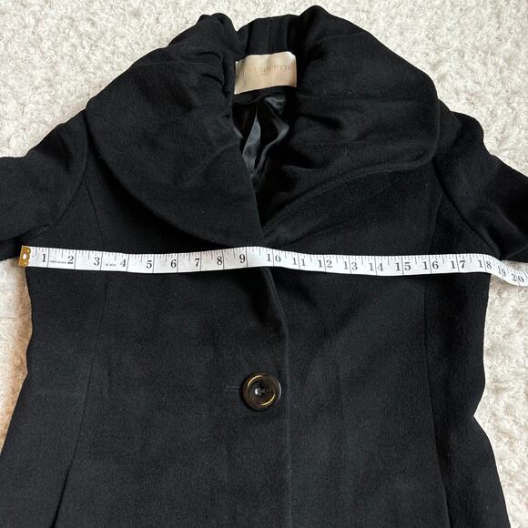 VTG Fleurette Loro Piana Sz 6 Wool Cashmere Blend Black Coat Quiet Luxury - Picture 11 of 13